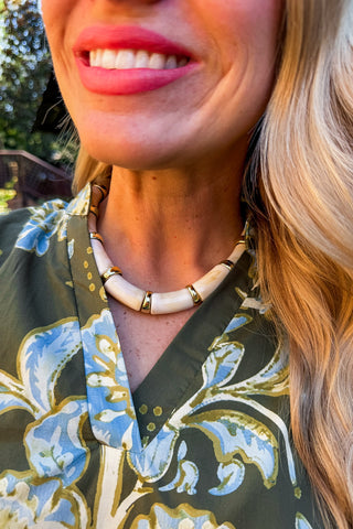 No Doubt About It Chunky Necklace in White by Treasure Jewels