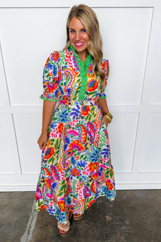 The Juliette Maxi Dress in Colors Of Cabo