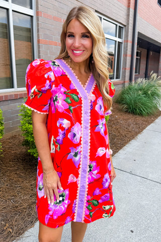 The Zinnia Scallop Trim Button Down Dress