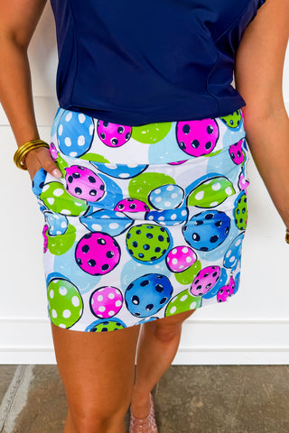 The Tessa Athletic Skort in Pickleball Confetti