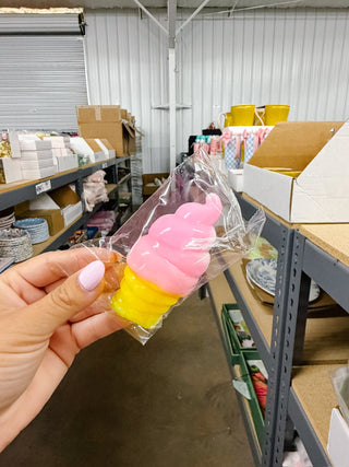 Squishy Ice Cream Cone in Pink