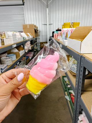 Squishy Ice Cream Cone in Pink