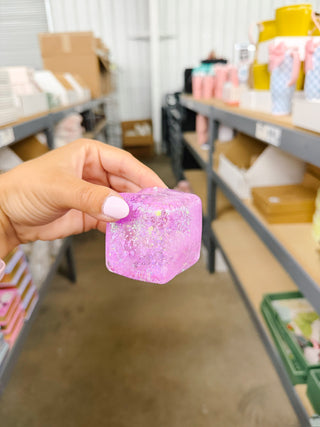 Squishy Purple Beach Themed Stress Cube