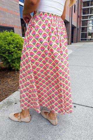 The Willow Bloom Skirt in Cream