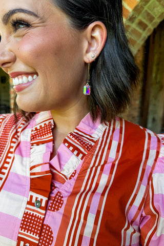 Prism Glow Earrings in Iridescent