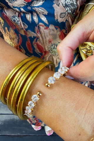 Corinne CZ Cuff Bracelet