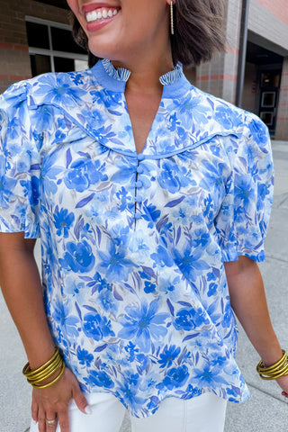 Blue Skies Bloom Top