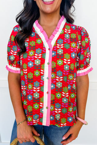 The Juliette Top in Floral Fiesta