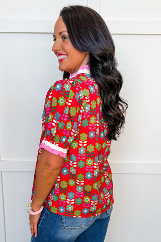 The Juliette Top in Floral Fiesta
