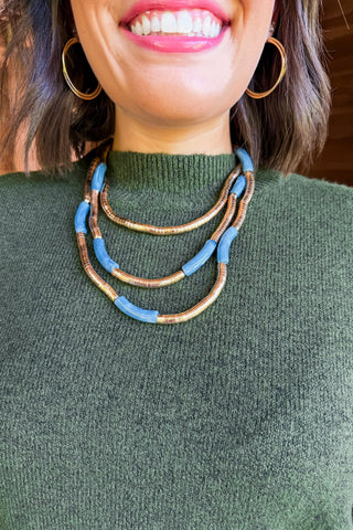 Imperial Blue Layered Necklace by Treasure Jewels