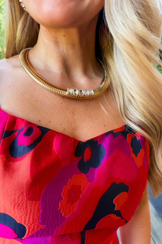 Radiant Edge Omega Necklace