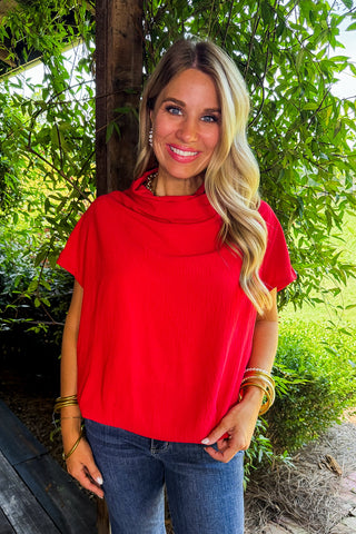 Easy Peasy Style Top in Red
