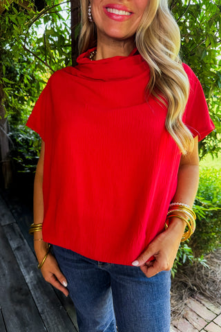 Easy Peasy Style Top in Red