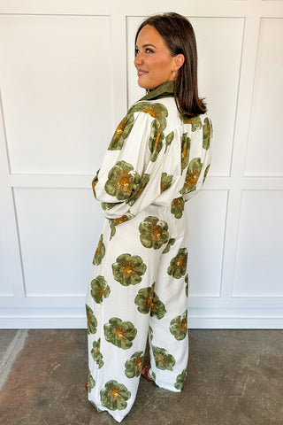 Sweet Escape White & Olive Matching Set