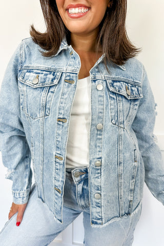 J&J Designs Distressed Denim Jacket