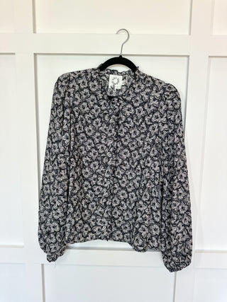 Rhinestone Floral Top