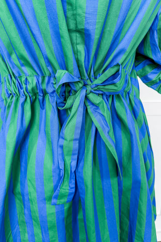 Stripe Me Pretty Dress in Blue & Green