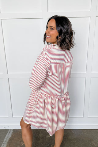 Just Peachy Striped Dress
