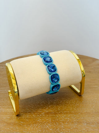 Jewel Pop Stretch Bracelet in Blue Combo