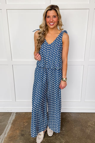 embroidered jumpsuit dress Ora Embroidered Jumpsuit - Black/combo