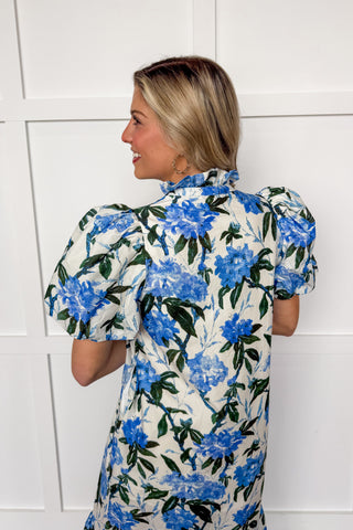 Something Blue Floral Midi Dress