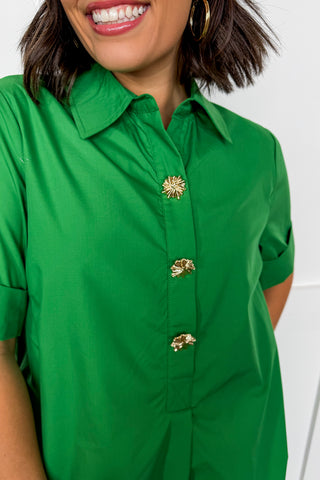 The Augusta Afternoon Midi Dress in Green