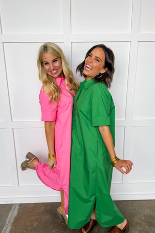 The Augusta Afternoon Midi Dress in Green