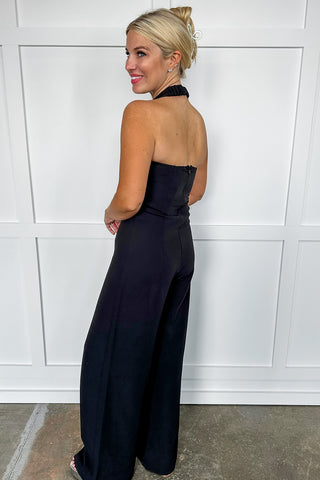 The Classic Black Halter Jumpsuit