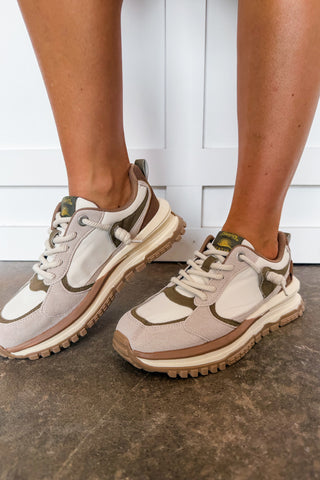 The Leona Everyday Sneaker in Olive Combo
