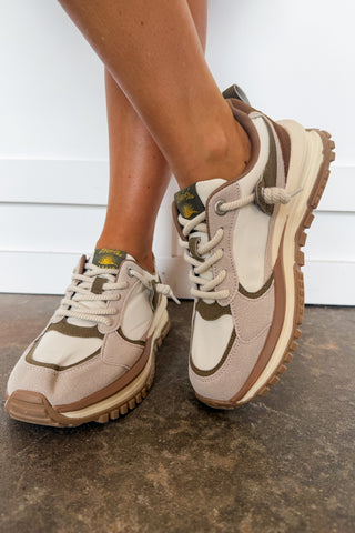 The Leona Everyday Sneaker in Olive Combo
