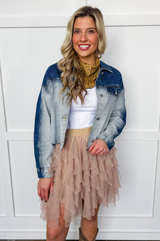 Romantic Tulle Skirt In Blush