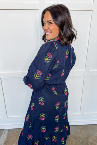 The Juliette Maxi Dress in  Navy