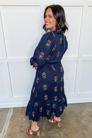 The Juliette Maxi Dress in  Navy