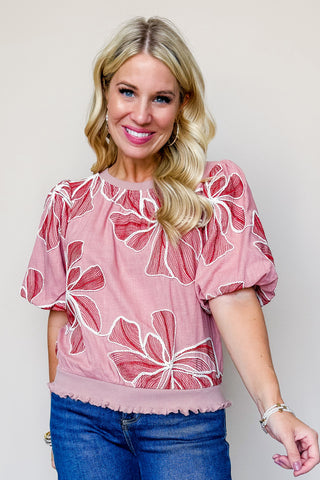 The Wildflower Whimsy Pink Top