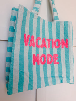 Vacation Mode Terry Cloth Tote