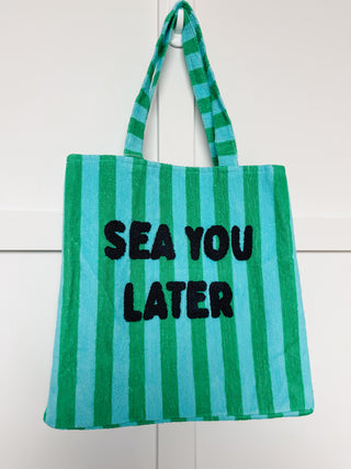 Sea You Later Terry Cloth Tote