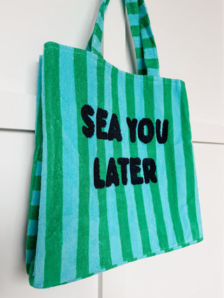 Sea You Later Terry Cloth Tote