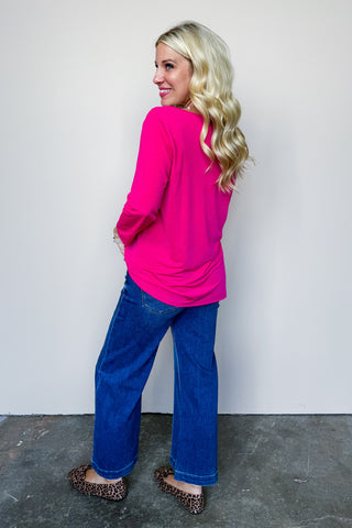 The Sadie Top in Hot Pink