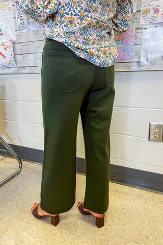 The Rachel Pocket Wide Leg Pants in Olive