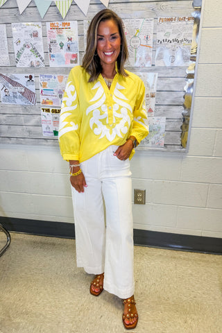 Sweet Tea Classic Top in Lemon