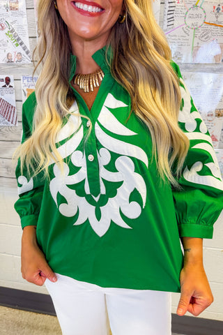 Sweet Tea Classic Top in Emerald Green