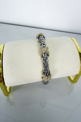 Forever Entwined Silver & Gold Cuff Bracelet