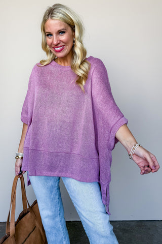 Dear Scarlett Oversized Refresh Cashmere Rose Flowy Top