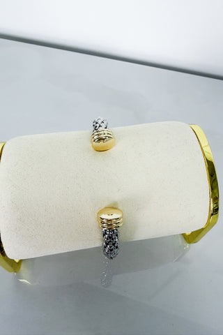 Forever Entwined Silver & Gold Cuff Bracelet