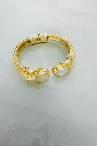 Elegant Twin Teardrop Bangle
