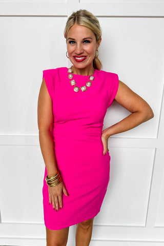 Slay The Day Hot Pink Short Dress