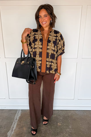 The Rustic Charm Top in Black