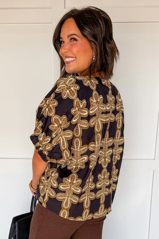 The Rustic Charm Top in Black