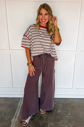 The Ashton Brown Relaxed Wide Leg Pants
