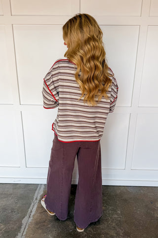 The Ashton Brown Relaxed Wide Leg Pants